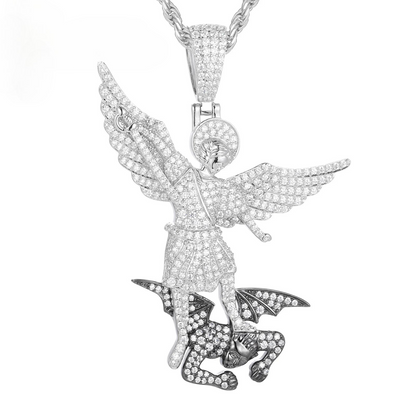 VVS1 Moissanite Angel&Demon Pendants S925