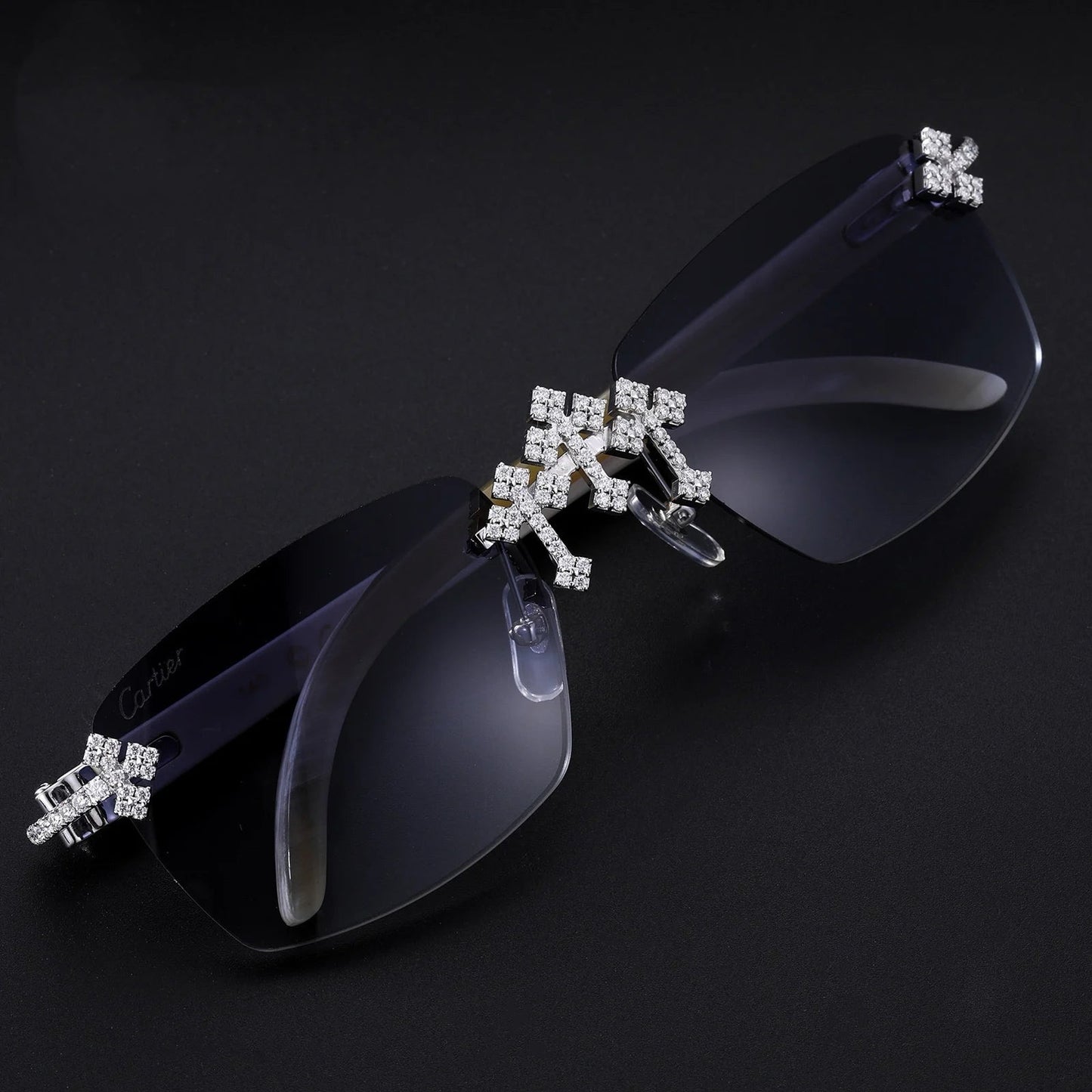 VVS1 Moissanite Triple Cross Cartier Sunglasses S925