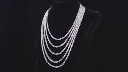 VVS1 Moissanite Tennis Chain 3-5mm S925